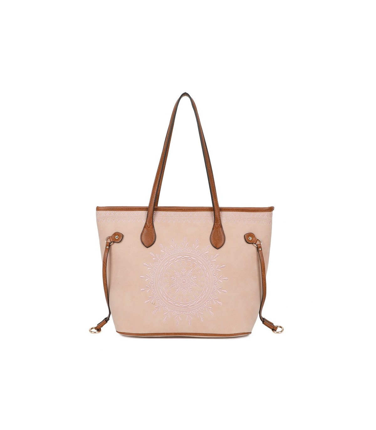 T11733 - Bolso de hombro con bordado de sol