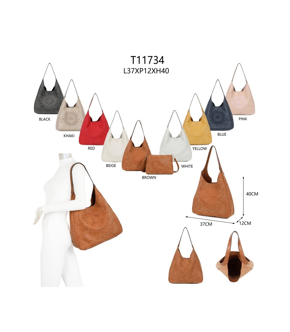T11734 - Bolso con neceser a juego y muy amplio