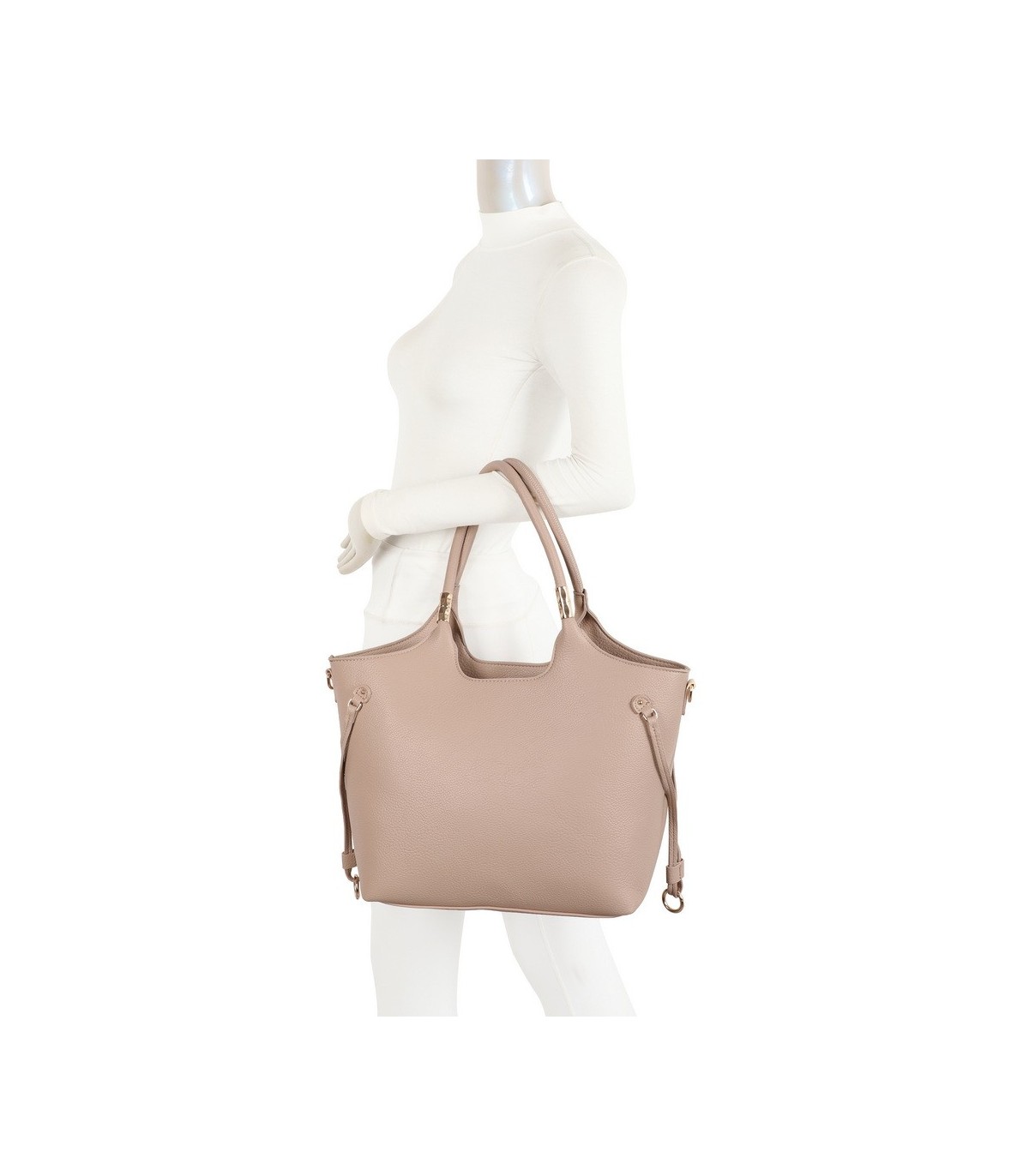 T11763 - Bolso con bandolera y asa decorada