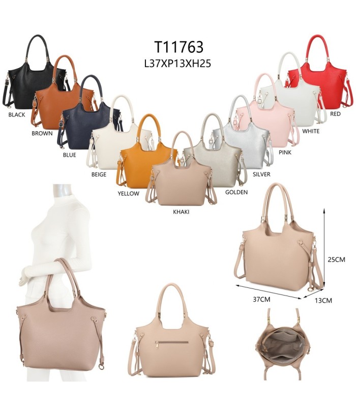 T11763 - Bolso con bandolera y asa decorada