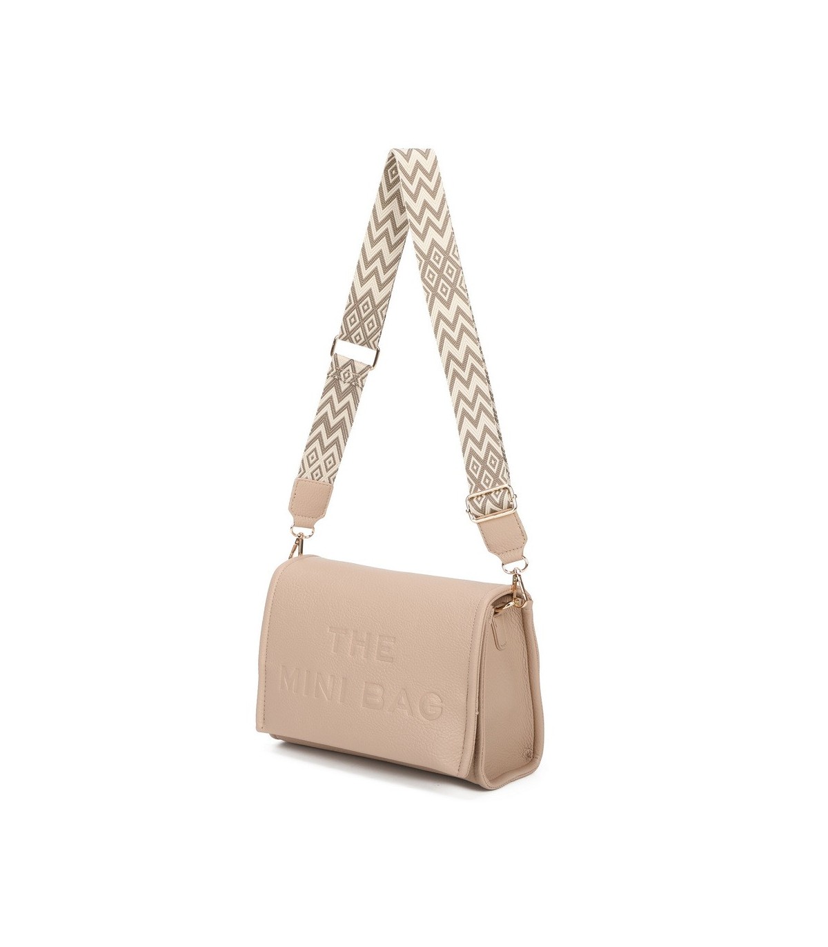 T11764 - Bolso mini con bandolera de picos de colores