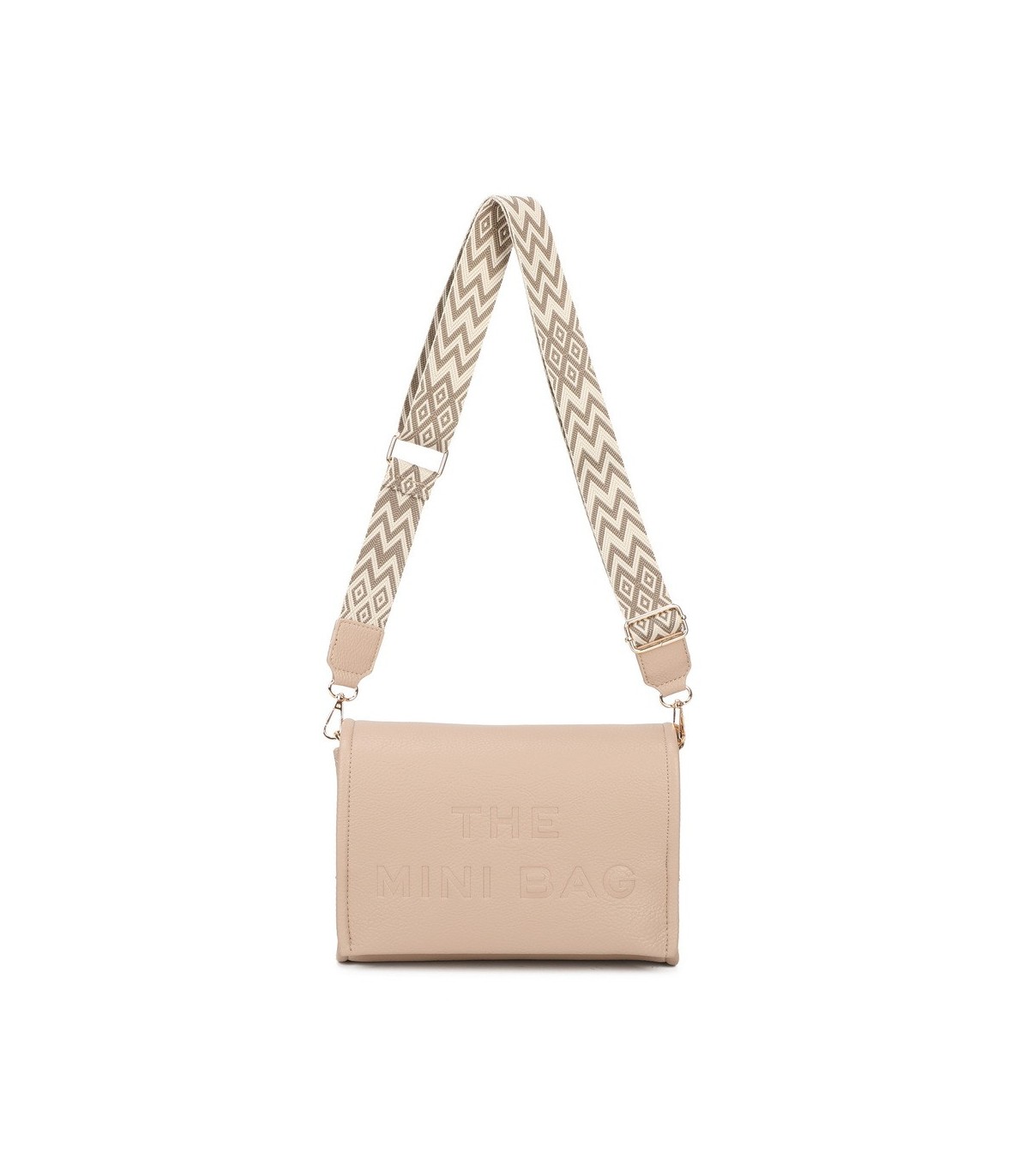 T11764 - Bolso mini con bandolera de picos de colores