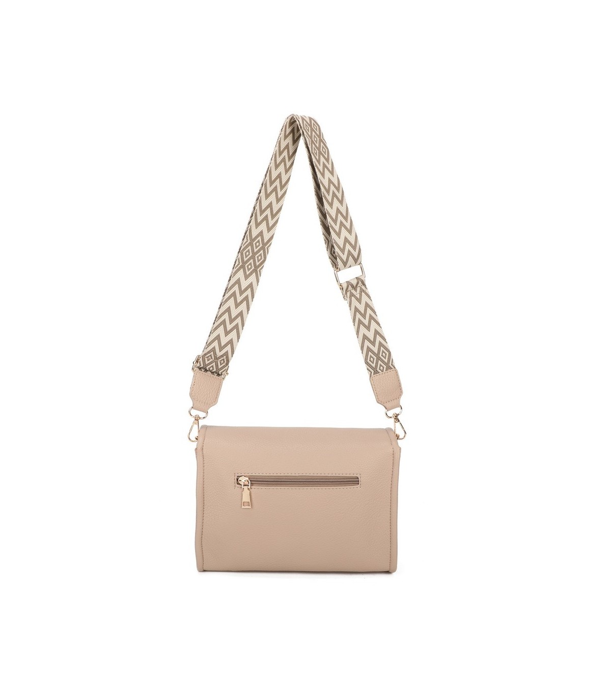 T11764 - Bolso mini con bandolera de picos de colores