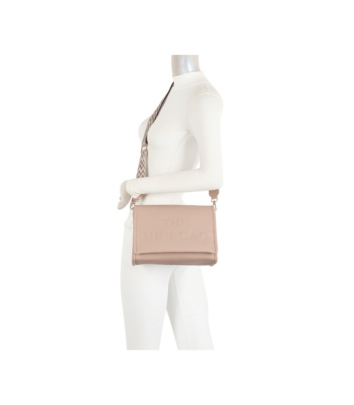 T11764 - Bolso mini con bandolera de picos de colores