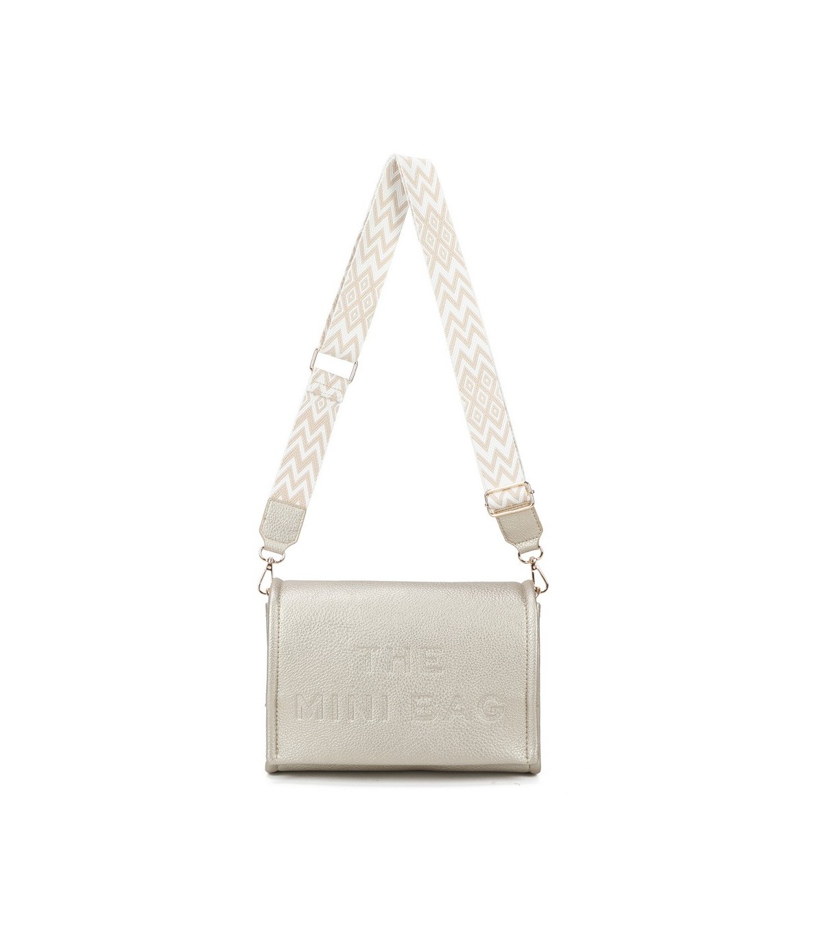 T11764 - Bolso mini con bandolera de picos de colores