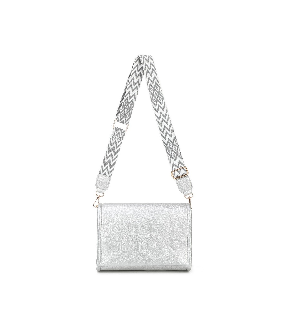 T11764 - Bolso mini con bandolera de picos de colores
