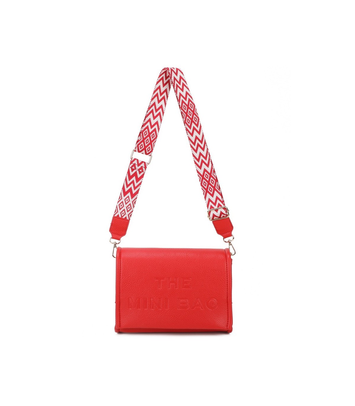 T11764 - Bolso mini con bandolera de picos de colores