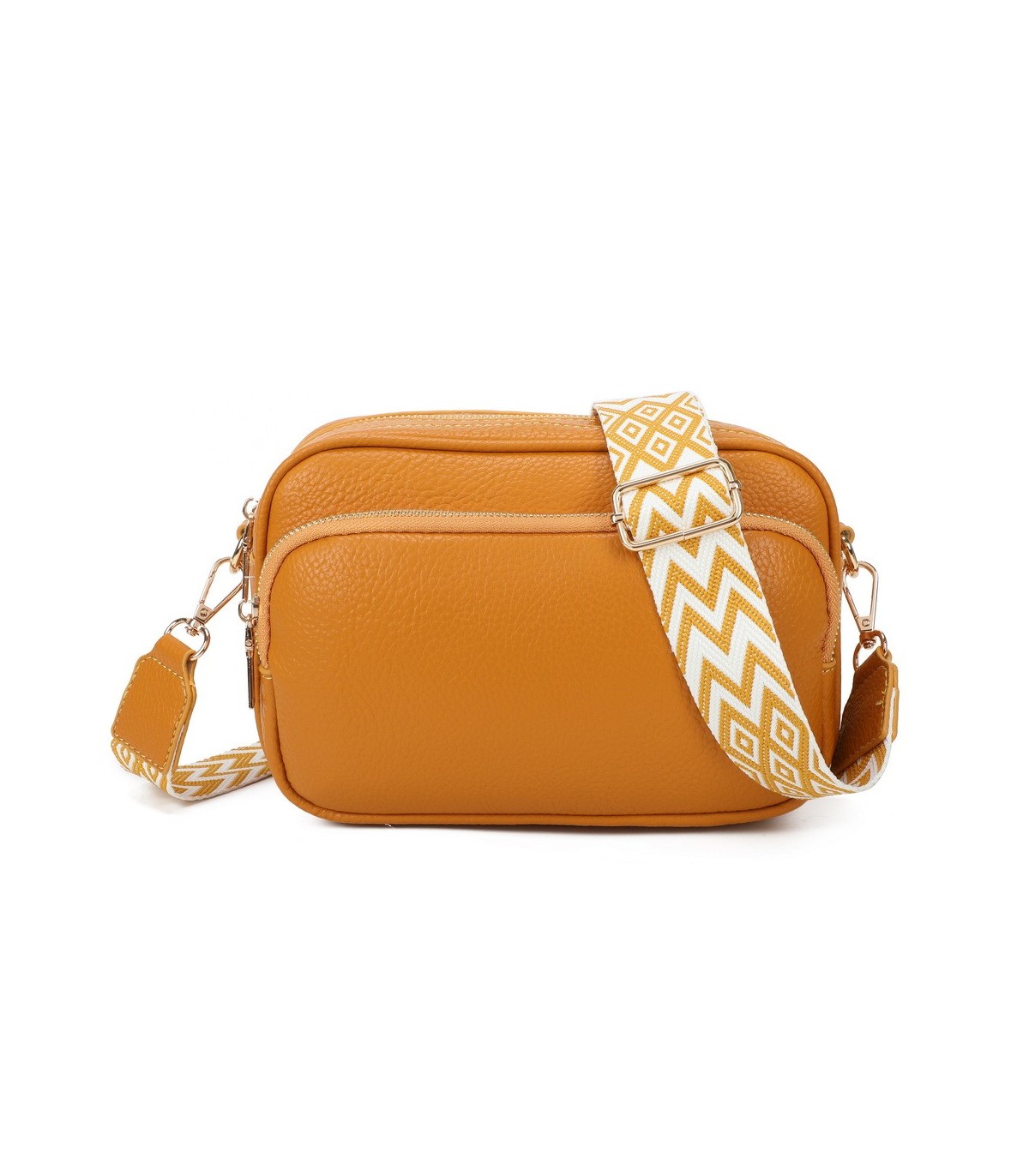 T11766 - Bolso bandolera con motivos geométricos