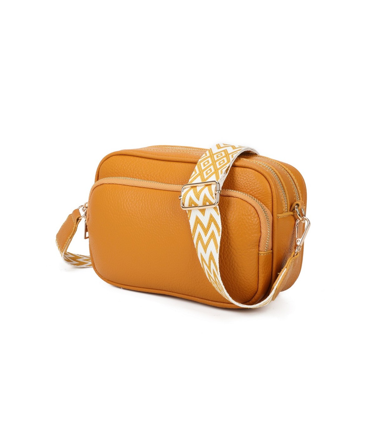 T11766 - Bolso bandolera con motivos geométricos