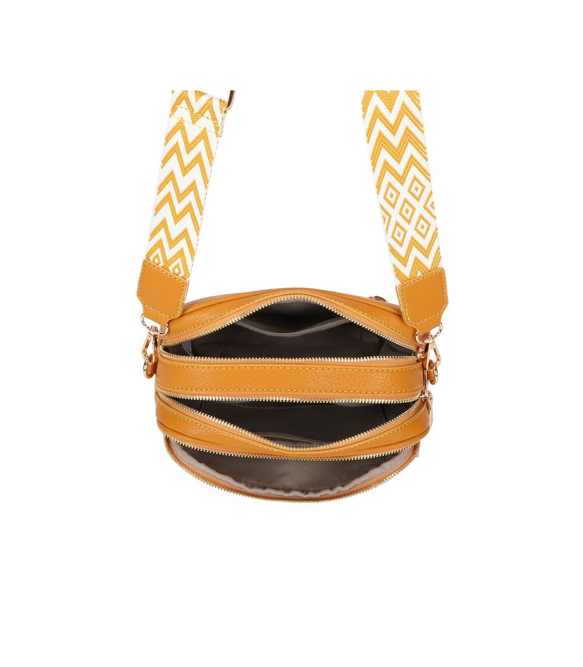 T11766 - Bolso bandolera con motivos geométricos