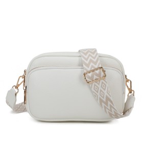 T11766 - Bolso bandolera con motivos geométricos