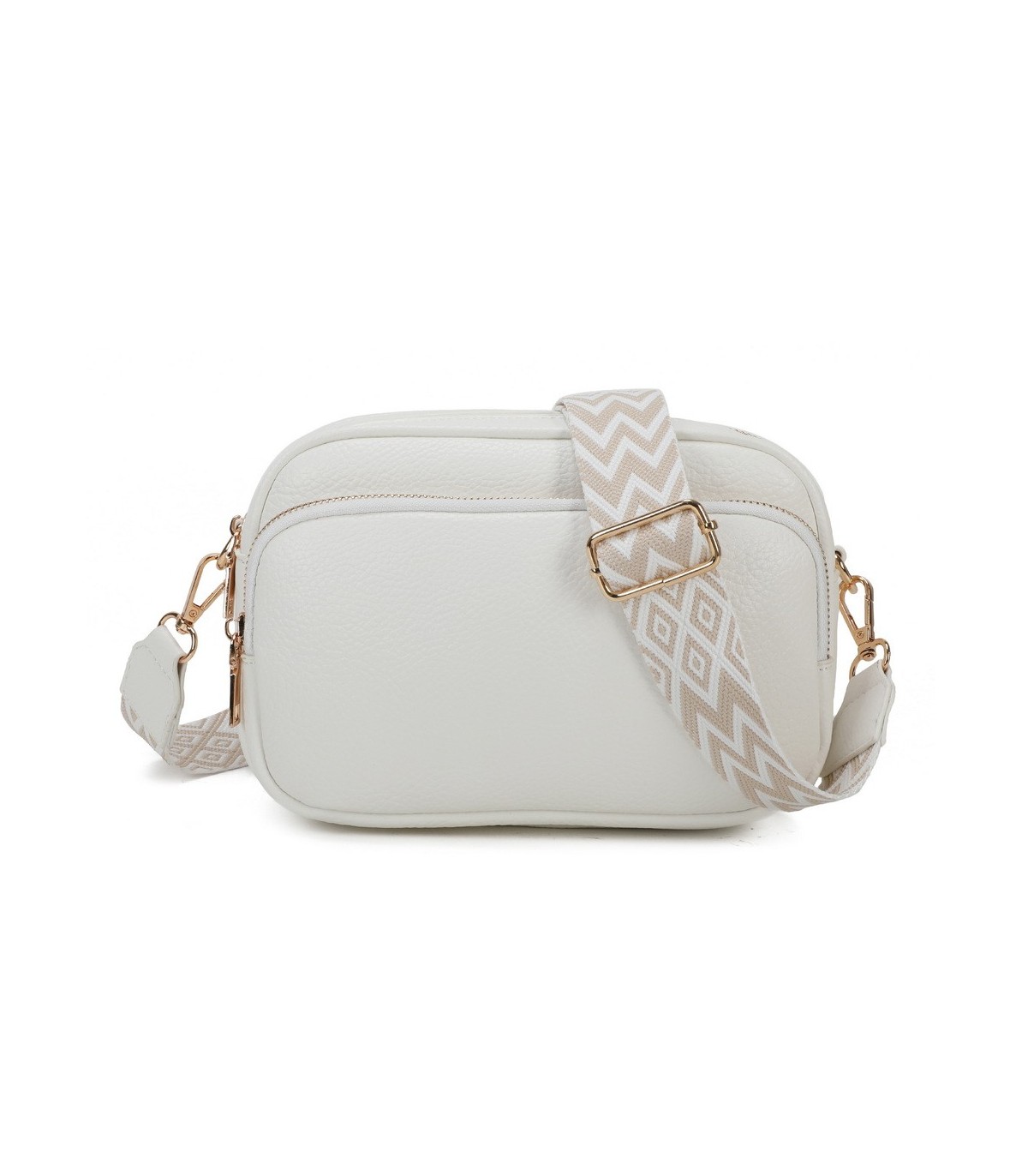 T11766 - Bolso bandolera con motivos geométricos