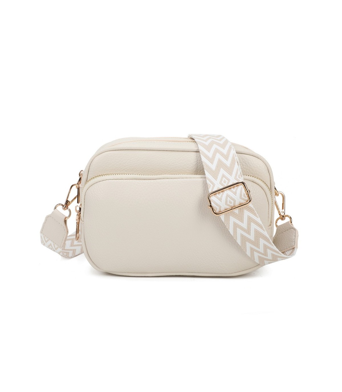 T11766 - Bolso bandolera con motivos geométricos