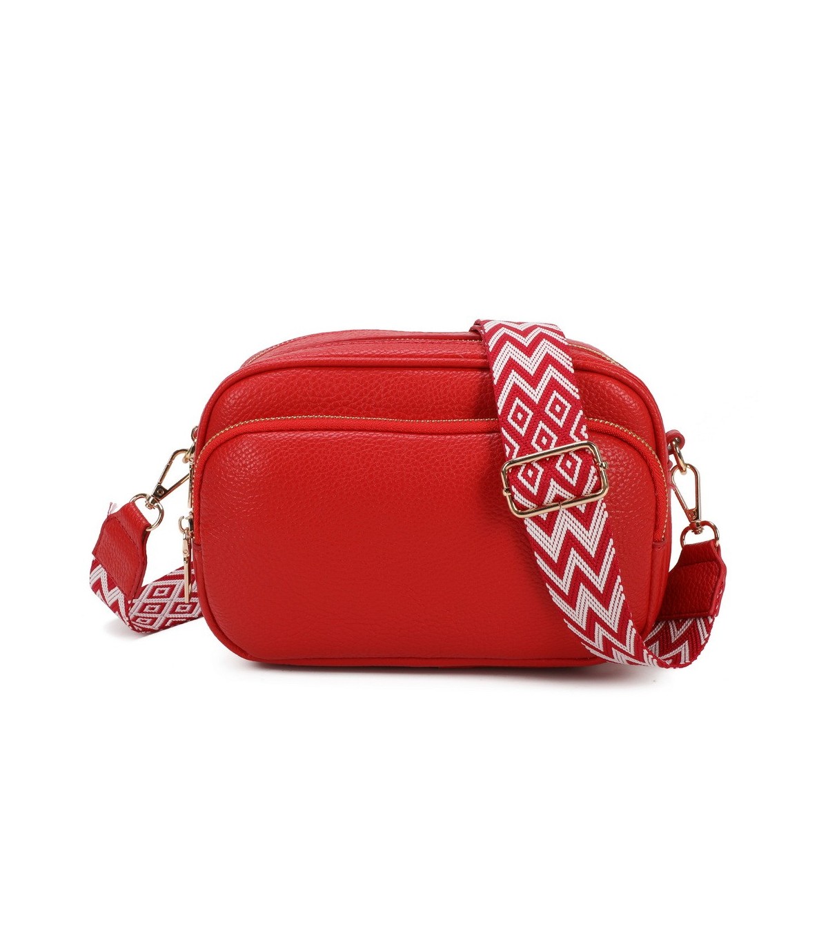 T11766 - Bolso bandolera con motivos geométricos