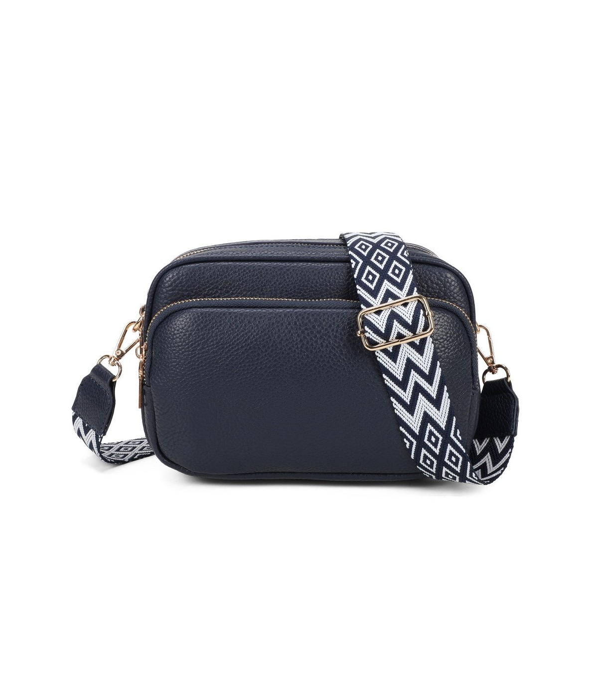 T11766 - Bolso bandolera con motivos geométricos