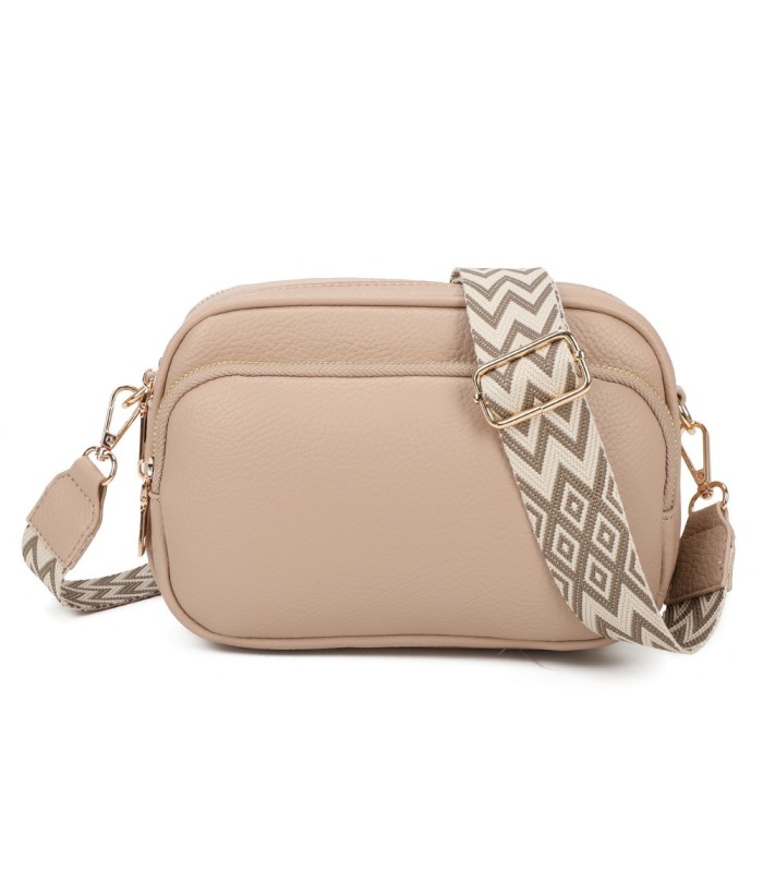T11766 - Bolso bandolera con motivos geométricos