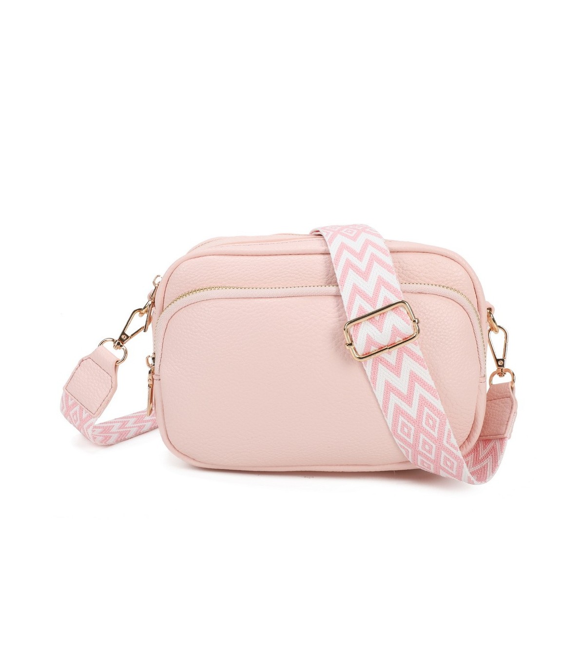 T11766 - Bolso bandolera con motivos geométricos