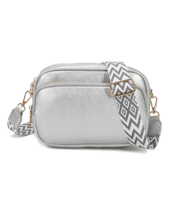 T11766 - Bolso bandolera con motivos geométricos