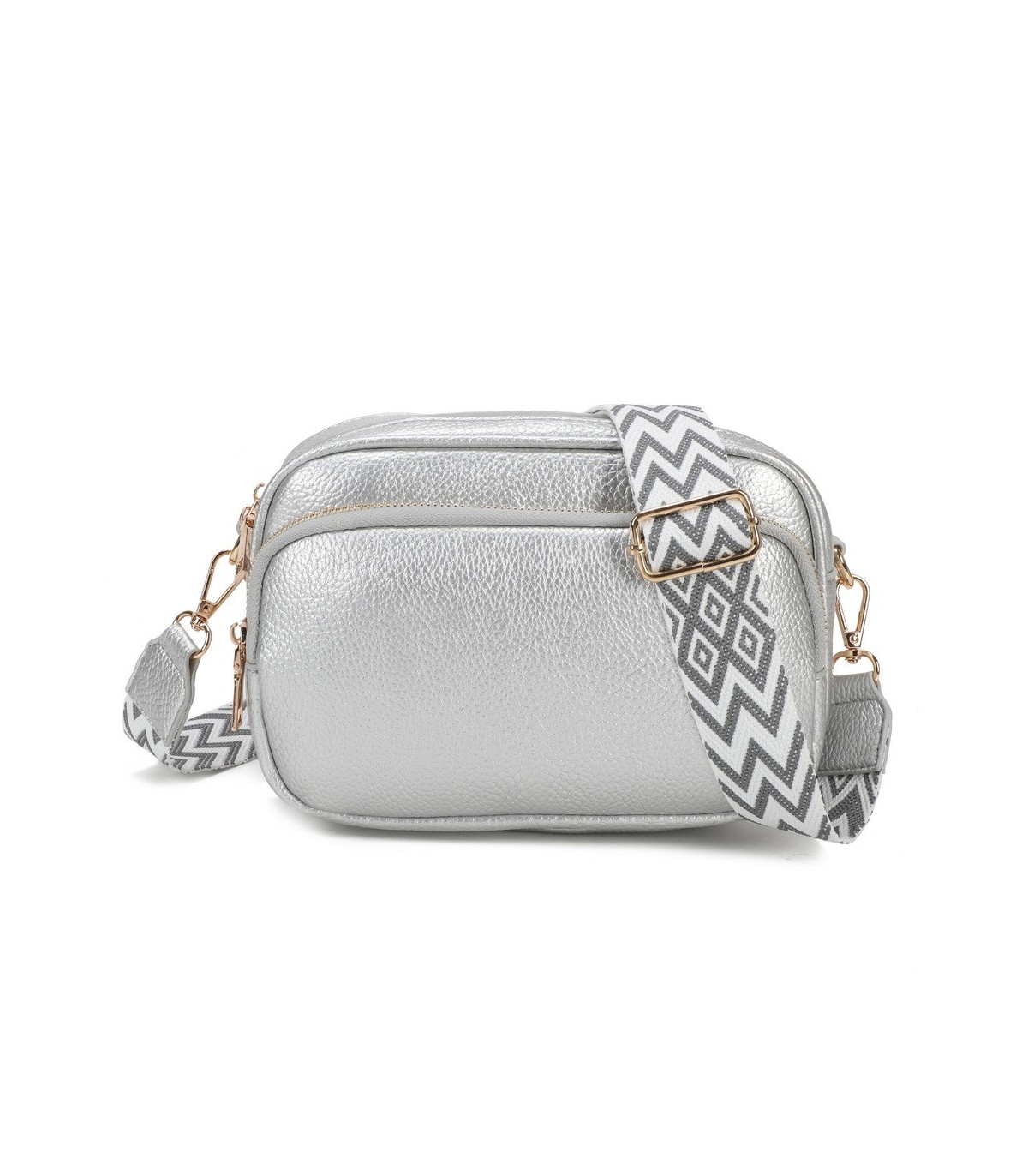 T11766 - Bolso bandolera con motivos geométricos