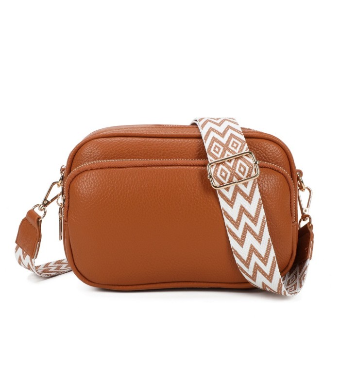 T11766 - Bolso bandolera con motivos geométricos
