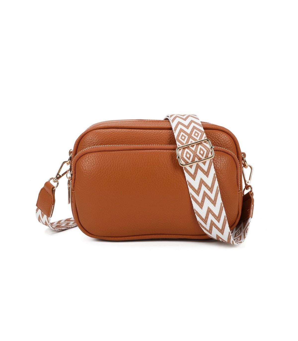 T11766 - Bolso bandolera con motivos geométricos