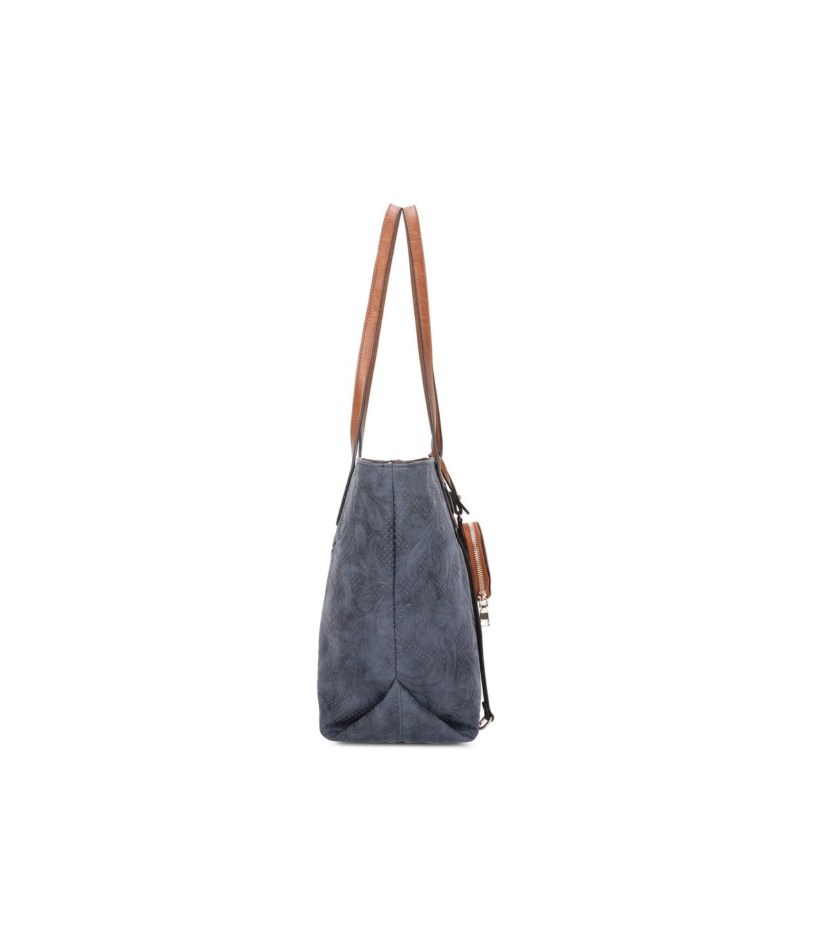 T11725 - Bolso de hombro con monedero y textura de hojas