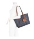 T11725 - Bolso de hombro con monedero y textura de hojas
