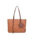 T11725 - Bolso de hombro con monedero y textura de hojas