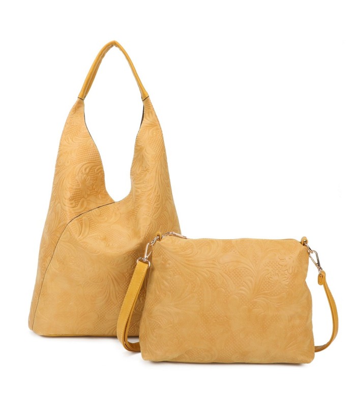 T11728 - Bolso hombro con asa grande y gran compartimento con neceser a juego