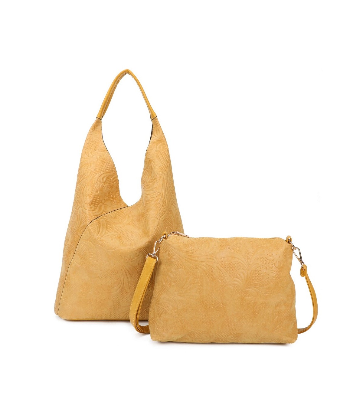 T11728 - Bolso hombro con asa grande y gran compartimento con neceser a juego