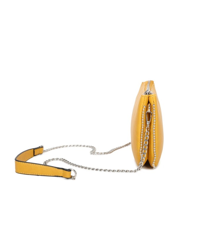 SG001 -  Bolso bandolera para mujer con cadena plateada y dos compartimentos