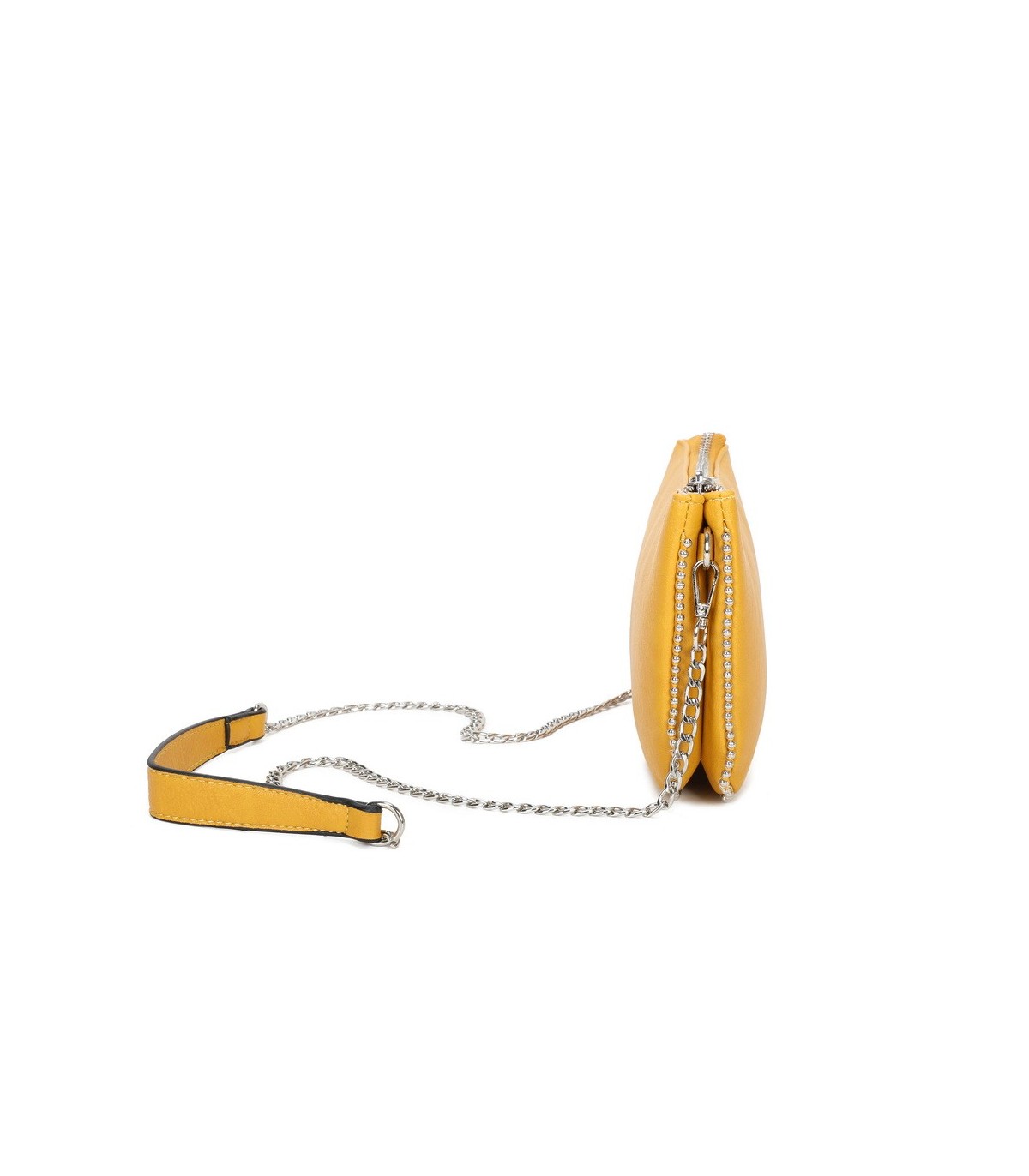 SG001 -  Bolso bandolera para mujer con cadena plateada y dos compartimentos
