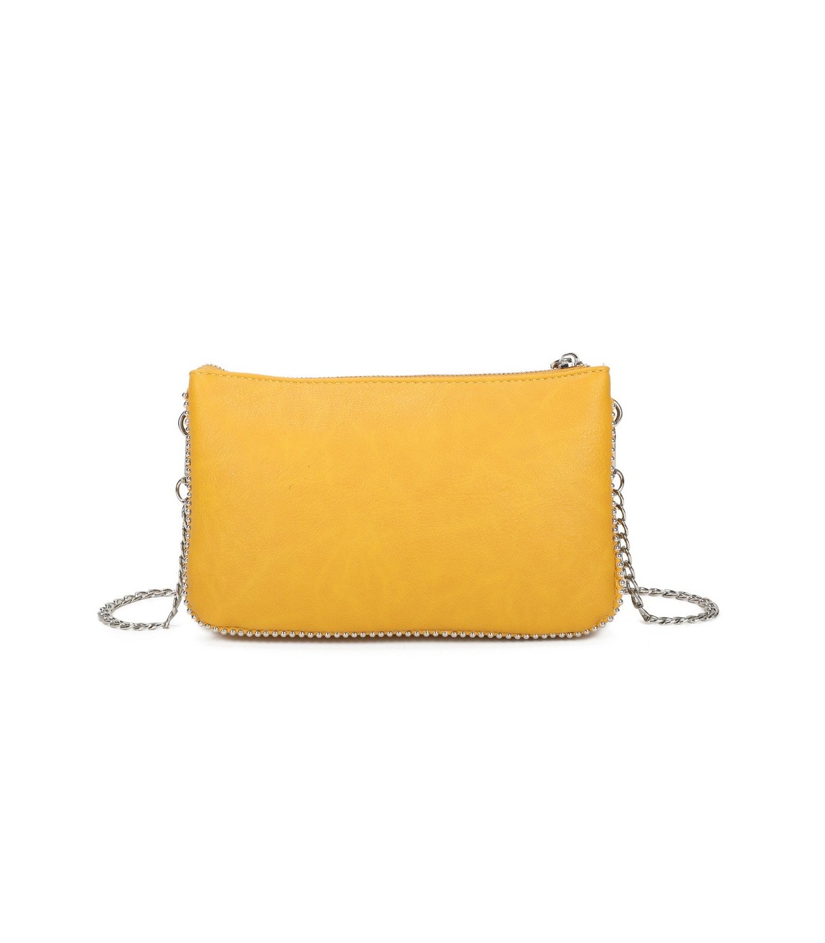SG001 -  Bolso bandolera para mujer con cadena plateada y dos compartimentos