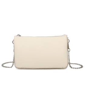 SG001 -  Bolso bandolera para mujer con cadena plateada y dos compartimentos