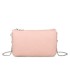 SG001 -  Bolso bandolera para mujer con cadena plateada y dos compartimentos