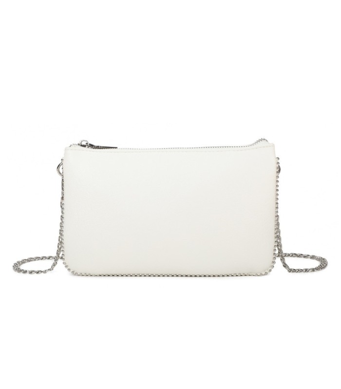 SG001 -  Bolso bandolera para mujer con cadena plateada y dos compartimentos