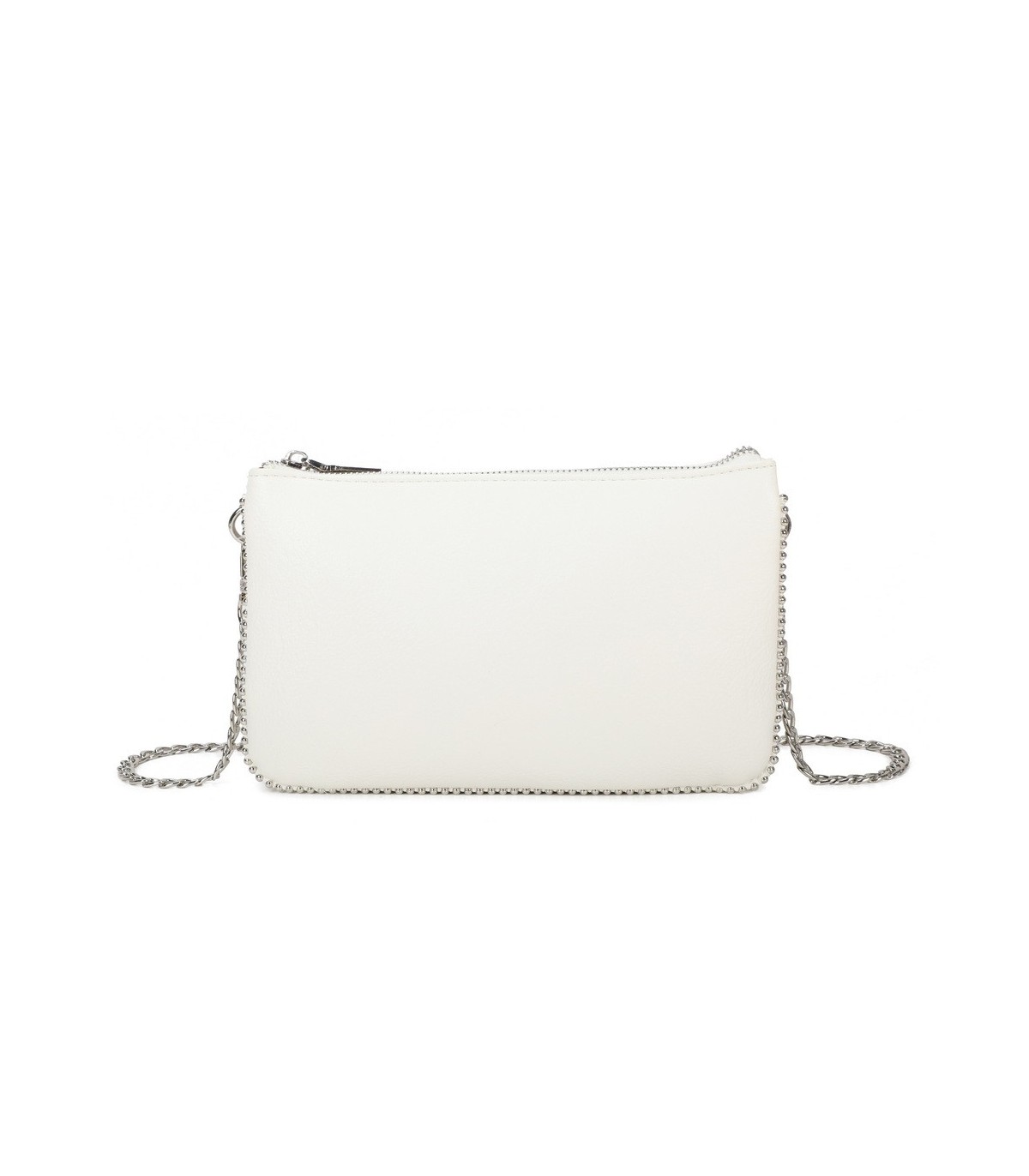 SG001 -  Bolso bandolera para mujer con cadena plateada y dos compartimentos