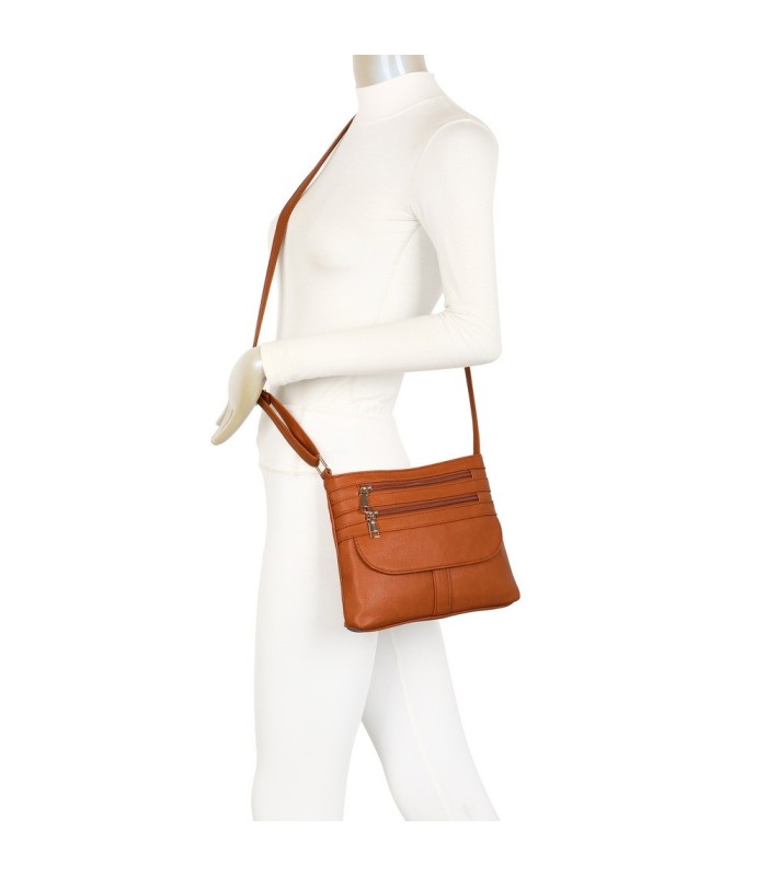 T11800 - Bolso cuadrado con bandolera y múltiples bolsillos