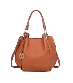 T10105 - Bolso con neceser y bandolera con adorno de emblema