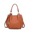 T10105 - Bolso con neceser y bandolera con adorno de emblema