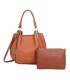 T10105 - Bolso con neceser y bandolera con adorno de emblema