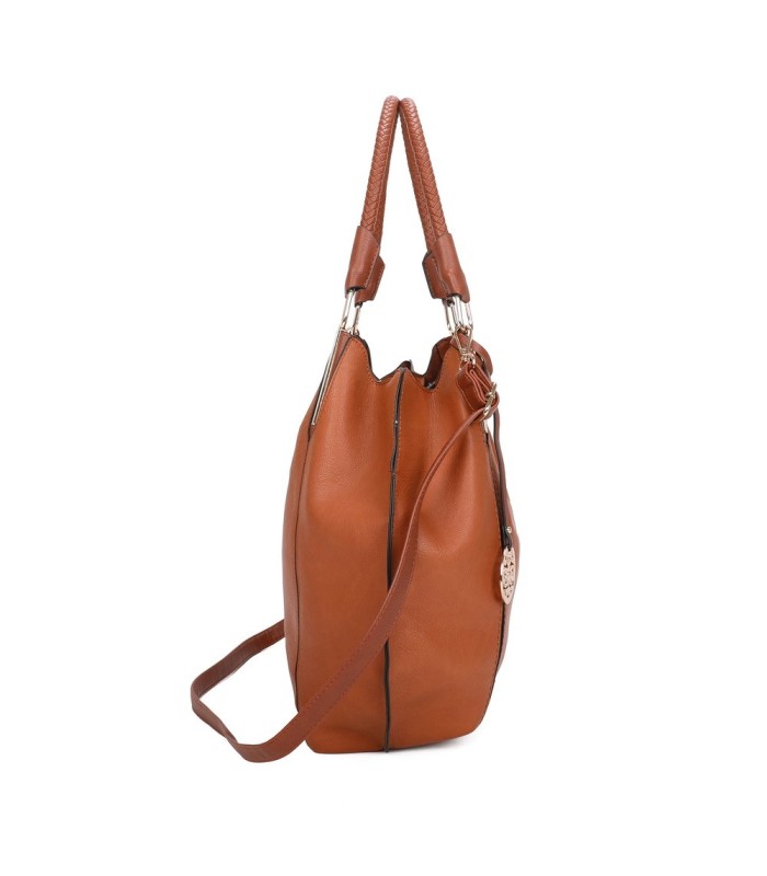 T10105 - Bolso con neceser y bandolera con adorno de emblema