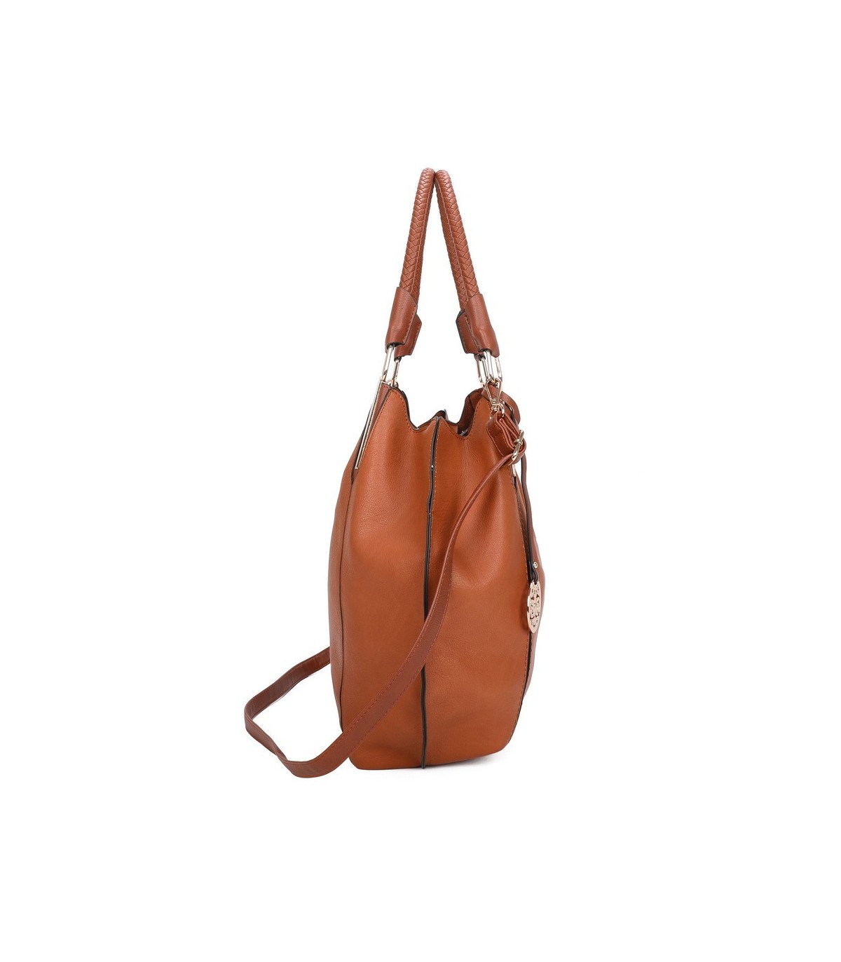 T10105 - Bolso con neceser y bandolera con adorno de emblema