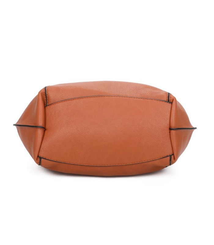T10105 - Bolso con neceser y bandolera con adorno de emblema