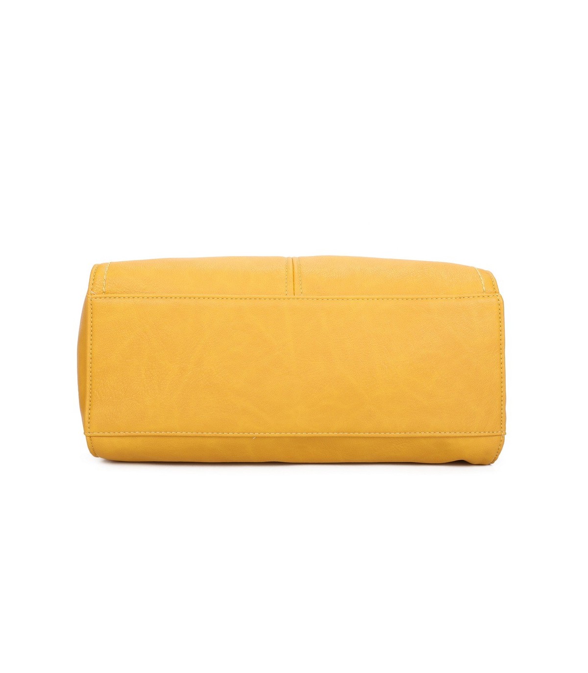 T11798 - Bolso de mano con borla del mismo color grande y con bandolera para llevarlo colgado