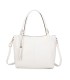 T11798 - Bolso de mano con borla del mismo color grande y con bandolera para llevarlo colgado