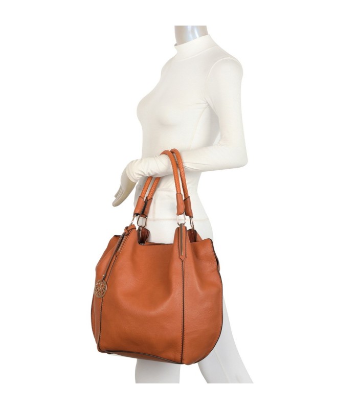 T11804 -  Bolso estilo bolsa con asas cortas para llevar en la mano