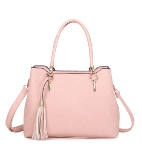 T11797 - Bolso de mano con borla bandolera ajustable y muy amplio