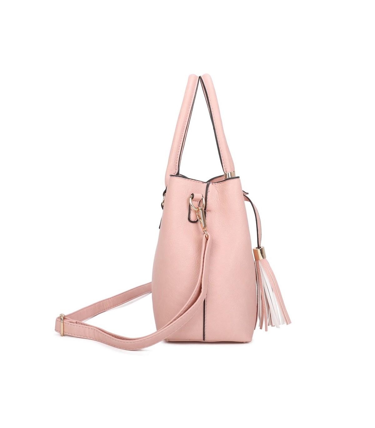 T11797 - Bolso de mano con borla bandolera ajustable y muy amplio