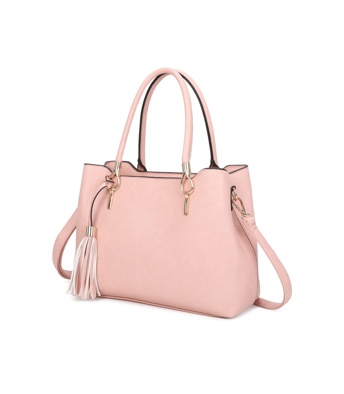 T11797 - Bolso de mano con borla bandolera ajustable y muy amplio